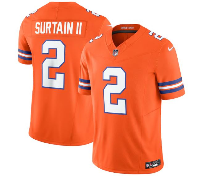 Patrick Surtain II, Denver Broncos - Orange - Cliquez sur l'image pour la fermer